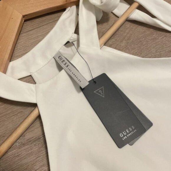 Guess Sleeveless Shift Dress in White - Picture 3 of 3